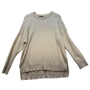 Tahari Womens Long Sleeve Sweater Large Beige Cozy